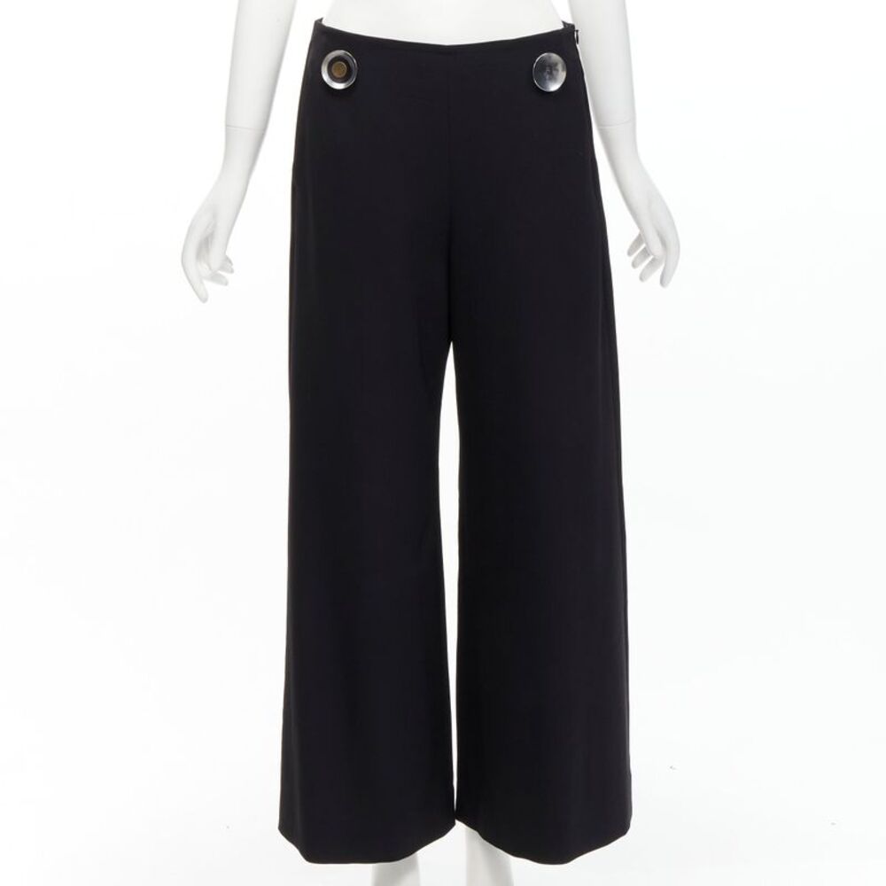 Stella Mccartney Wool Button Wide Leg Pants